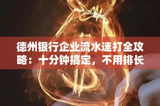 德州银行企业流水速打全攻略：十分钟搞定，不用排长队！