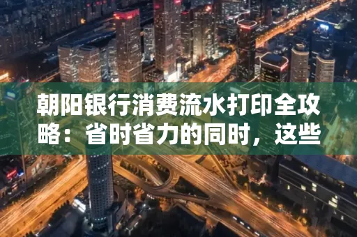 朝阳银行消费流水打印全攻略：省时省力的同时，这些坑别踩！