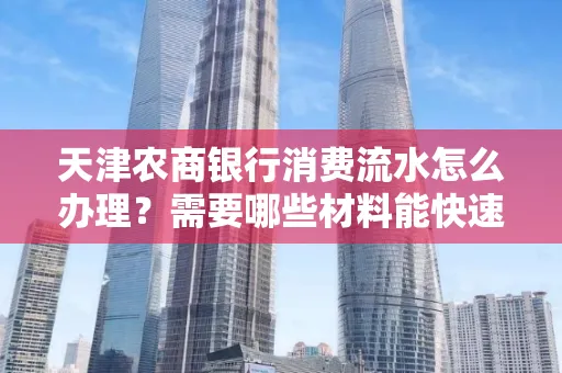 天津农商银行消费流水怎么办理？需要哪些材料能快速提升额度？