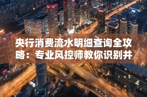 央行消费流水明细查询全攻略：专业风控师教你识别并规避用卡风险！